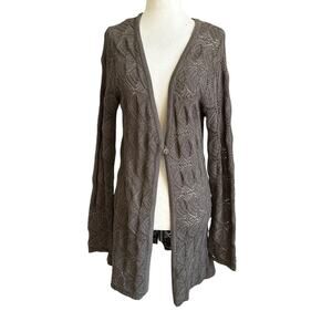 Lineamaglia Grey Crochet Made in Italy Sweater Women's Size Large | 48-49